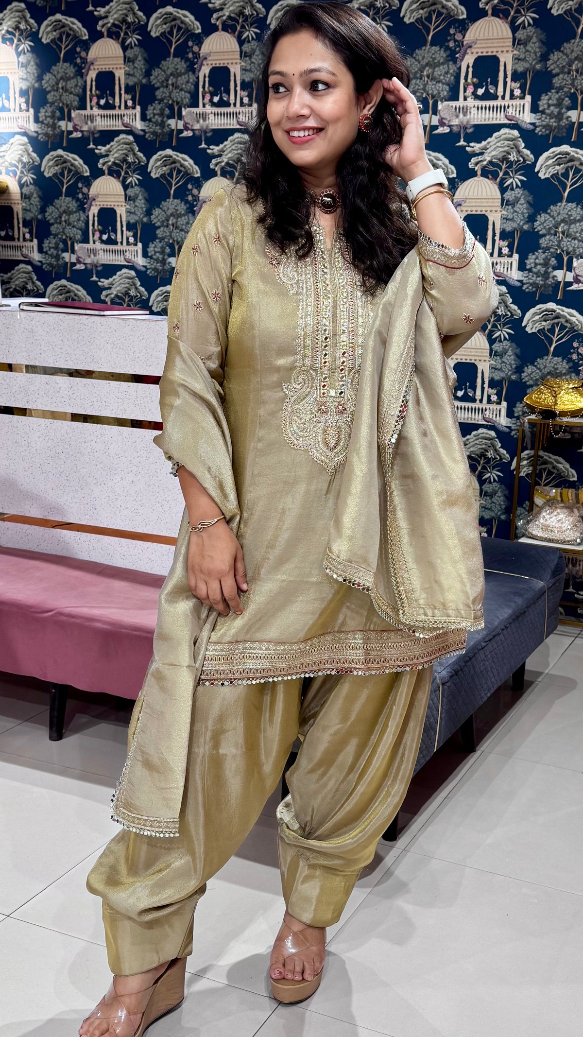 Golden Hour Farshi Suit