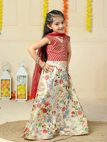 Maroon Lehenga Choli for Girls