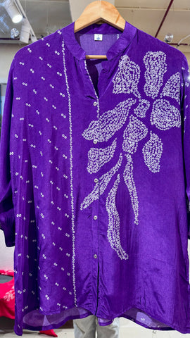 Bandhni Shirts - Purple
