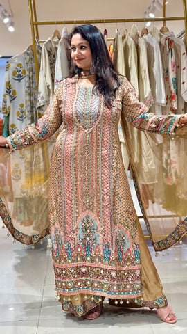 Digital Print A line Suit