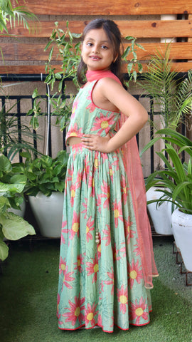 Mint Meadow Lehenga Set