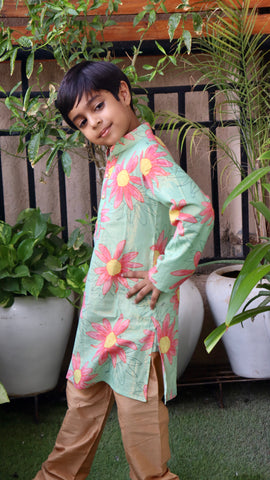 Mint Meadow Kurta Pajama Set