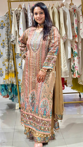 Digital Print A line Suit