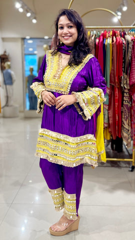Rangotsav Gota Set - Purple