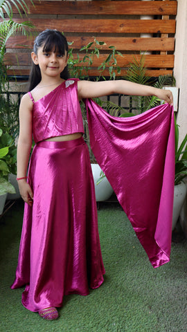 Sparkle Petal One Shoulder Set