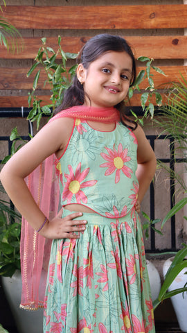 Mint Meadow Lehenga Set