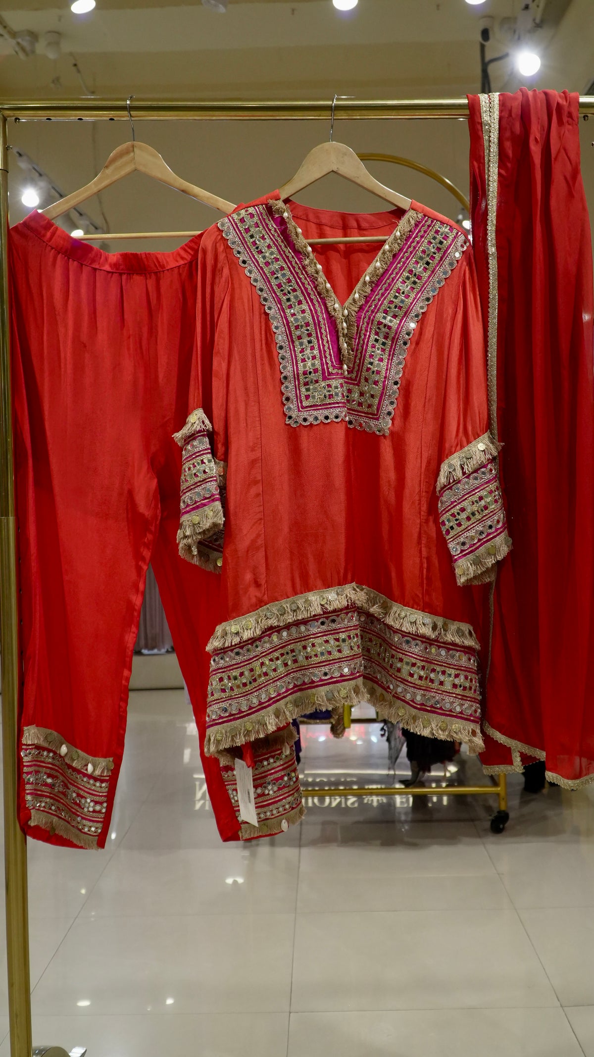 Red suit