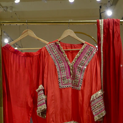 Rangotsav Gota Set - Red