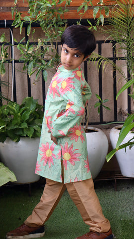 Mint Meadow Kurta Pajama Set