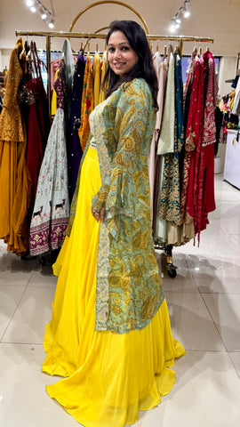 Digital Print Lehenga with Jacket