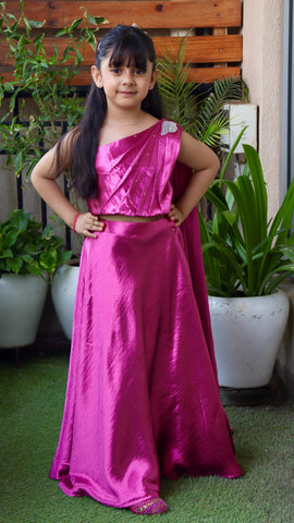 Sparkle Petal One Shoulder Set