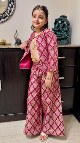 Brocade Jacket and Tissue Silk Indo Western