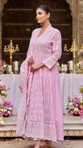 Pink Anarkali Set
