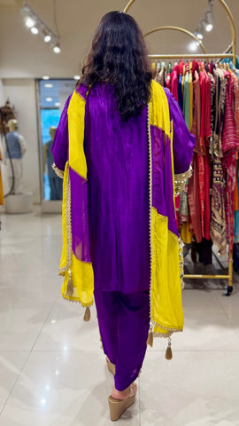 Rangotsav Gota Set - Purple