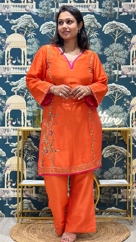 Hand embroidered suit for women