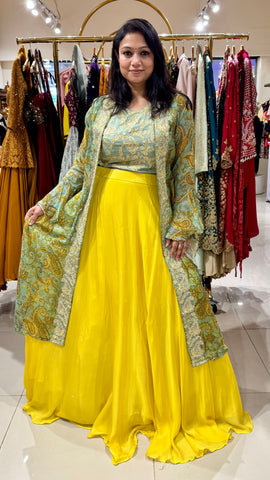 Digital Print Lehenga with Jacket