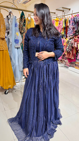Embroidered Skirt Top with Jacket