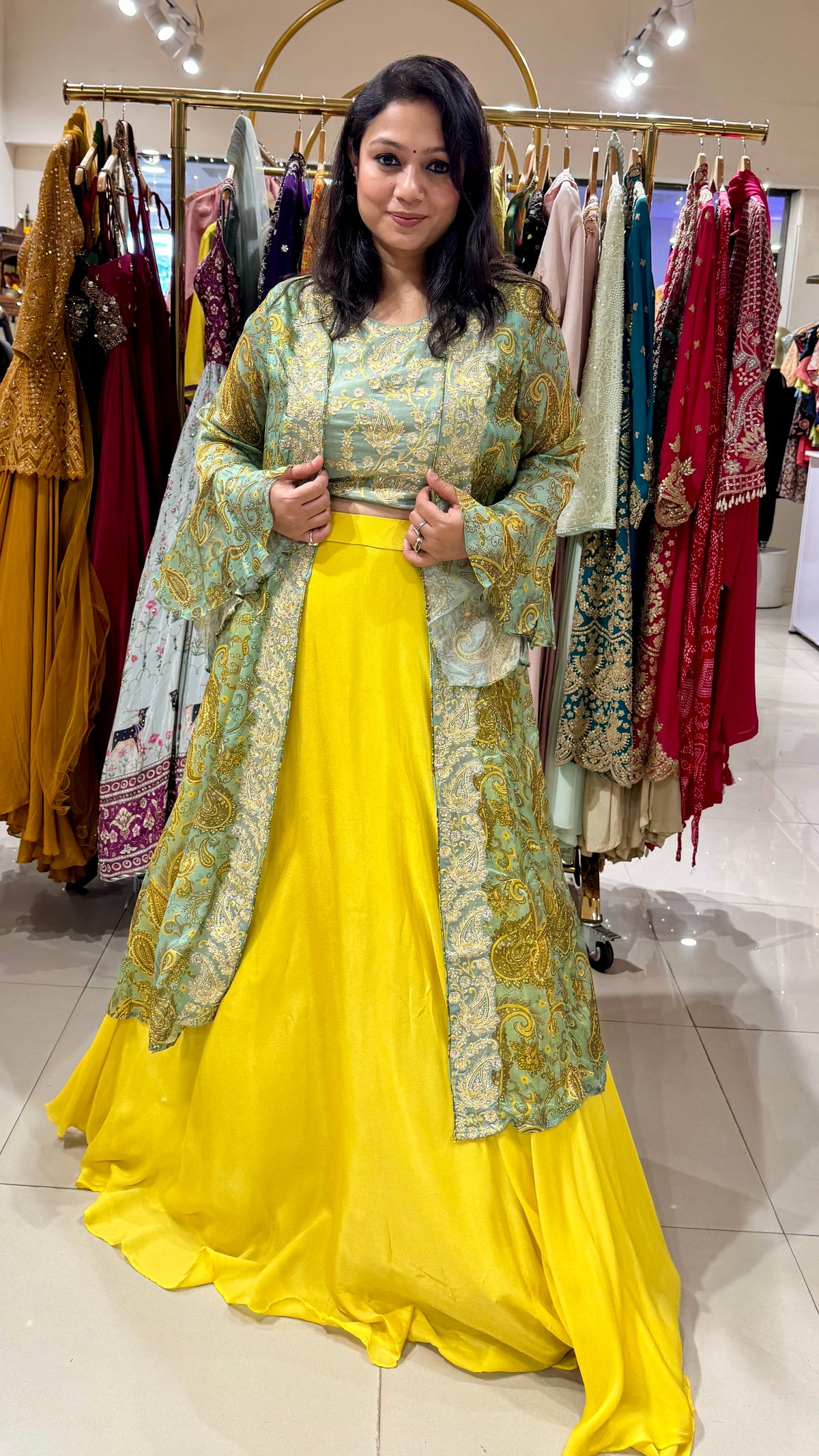 Digital Print Lehenga with Jacket