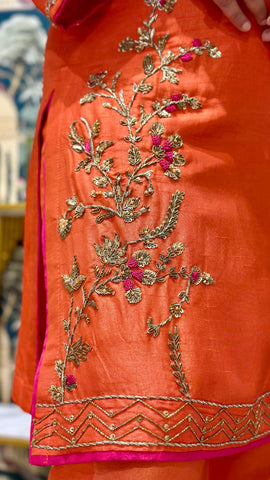 Hand embroidered suit for women
