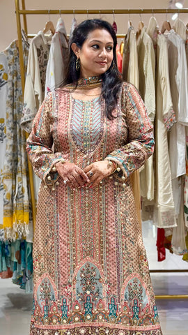 Digital Print A line Suit