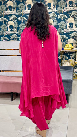 Cape Style Cowl Pants Set