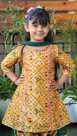 Yellow Patola Suit Set