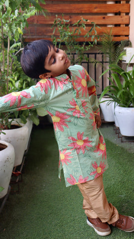 Mint Meadow Kurta Pajama Set