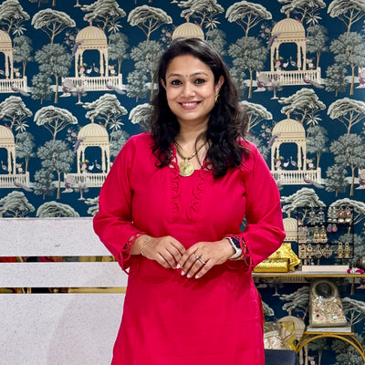 Red and orange farshi set