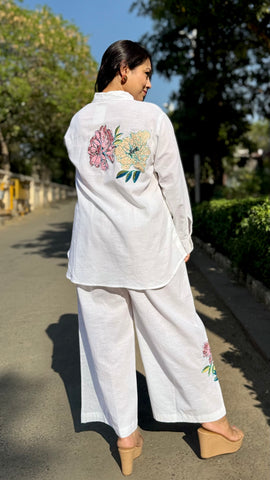 Patch work Floral Coord Set - White