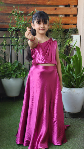 Sparkle Petal One Shoulder Set