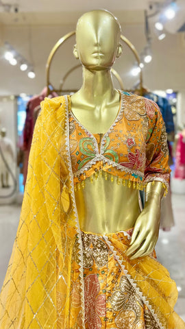 Floral Shimmer Lehenga