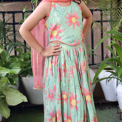 Mint Meadow Lehenga Set