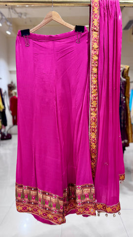 Pink digital print suit set