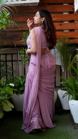 Mauve Muse Drape Saree