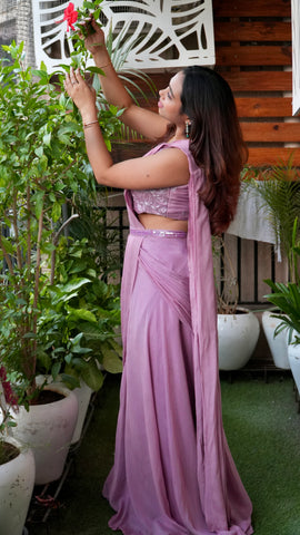 Mauve Muse Drape Saree