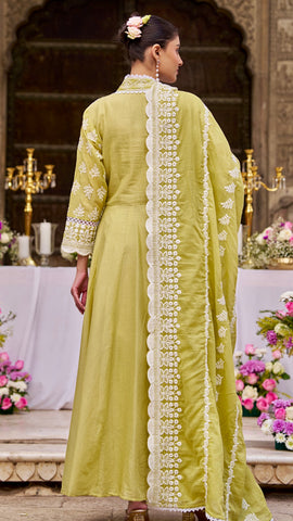 Green Anarkali Set