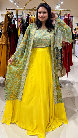 Digital Print Lehenga with Jacket
