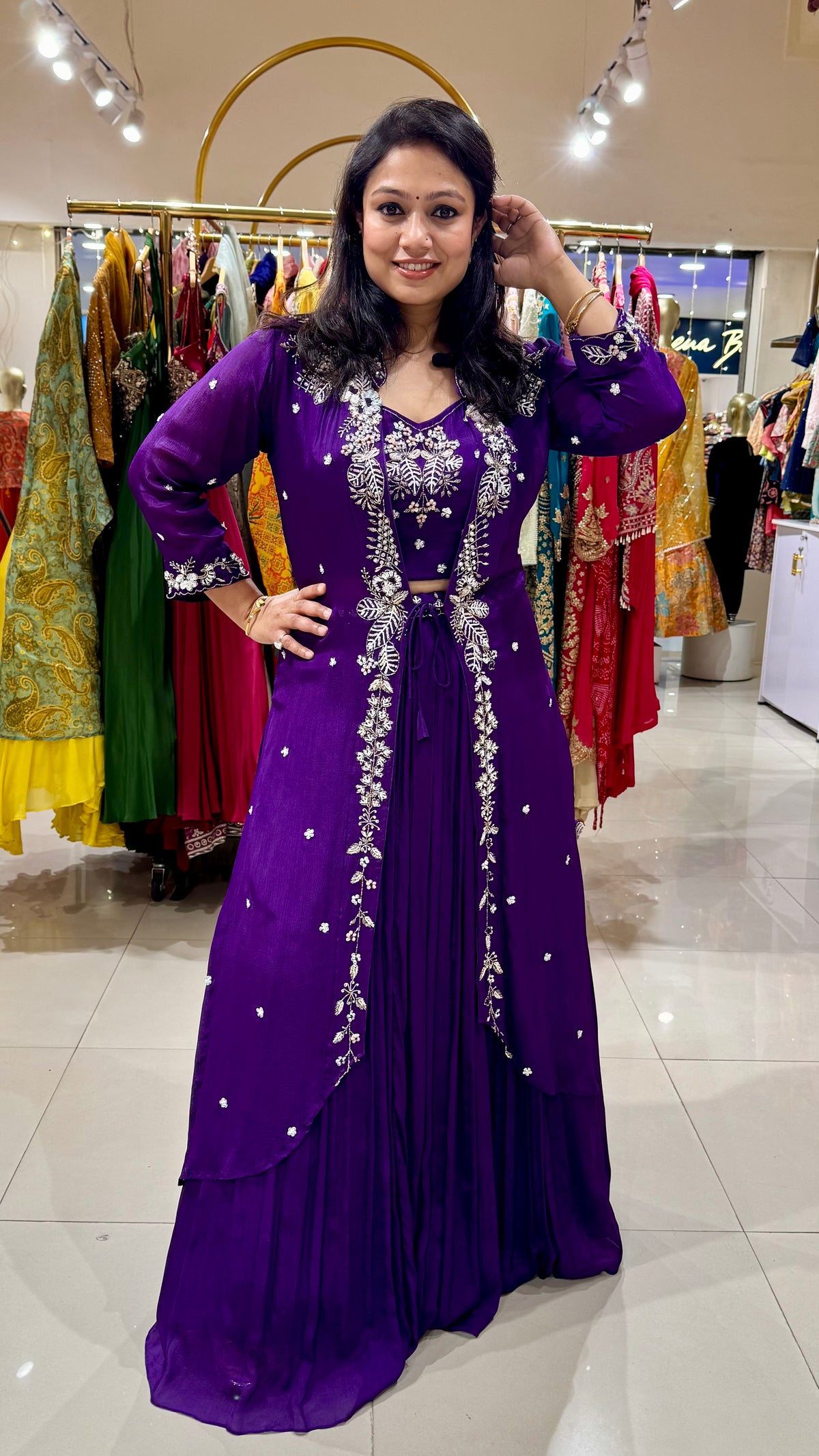 Embroidered Jacket style Lehenga