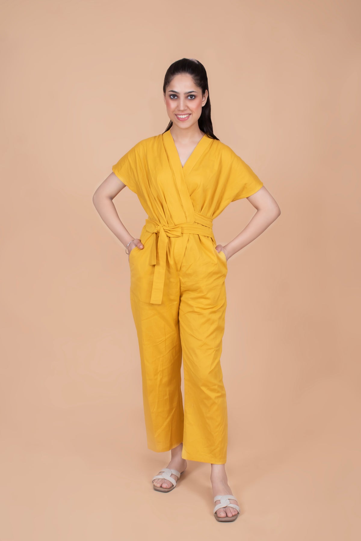 Yellow Linen Jumpsuit