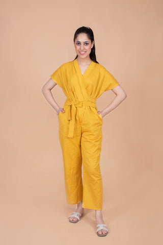 Yellow Linen Jumpsuit