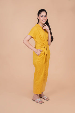 Yellow Linen Jumpsuit