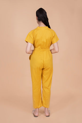 Yellow Linen Jumpsuit