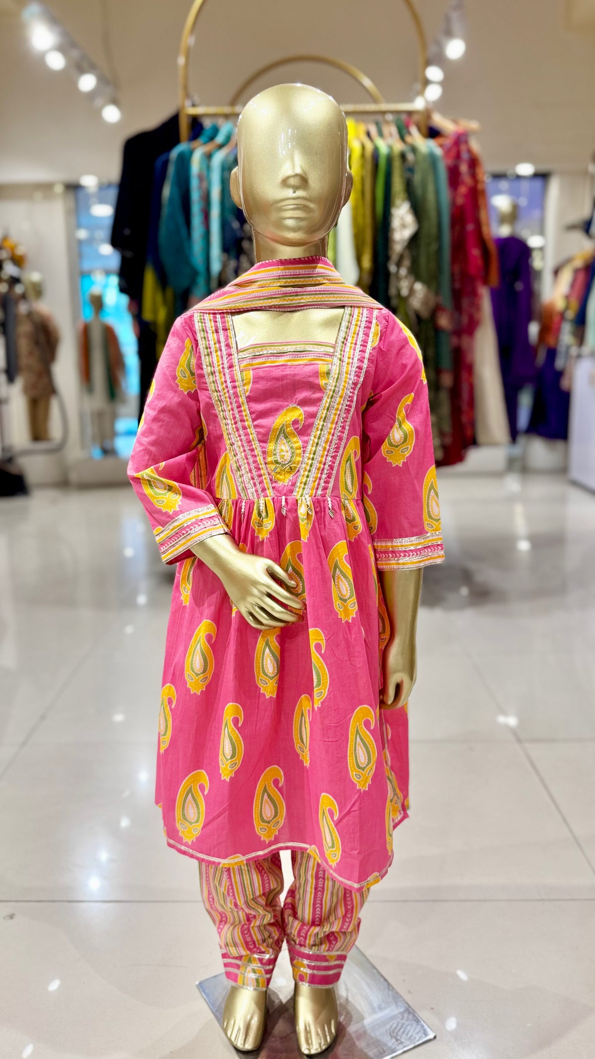 Cotton Pink Sharara Suit Set