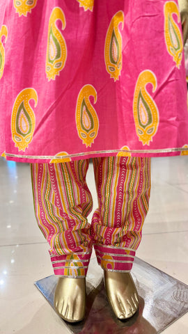 Cotton Pink Sharara Suit Set