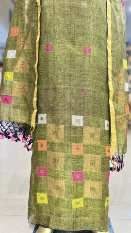 Maslin Paithani Suits - Green