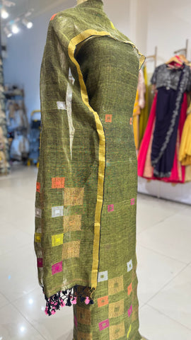 Maslin Paithani Suits - Green