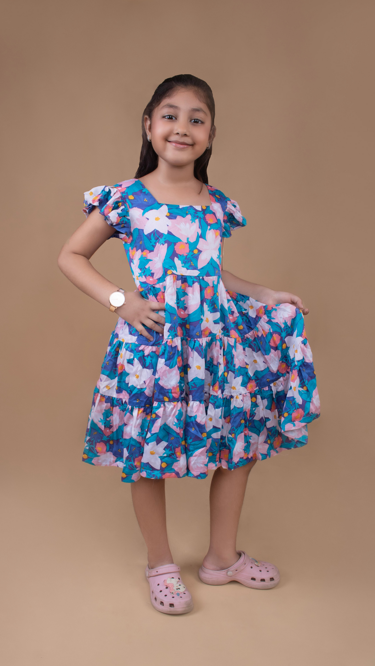 Printed Mul Cotton Holiday Frock