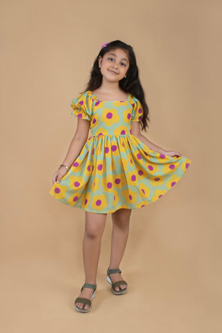 Girls Sunflower Holiday Frock