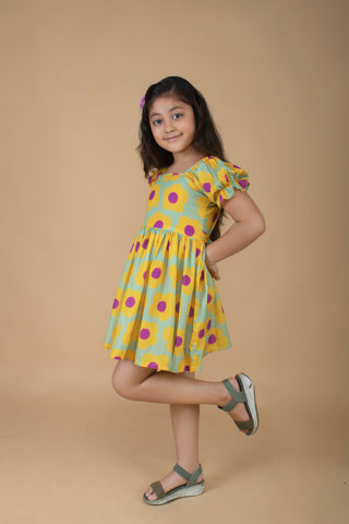 Girls Sunflower Holiday Frock