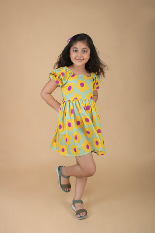 Girls Sunflower Holiday Frock